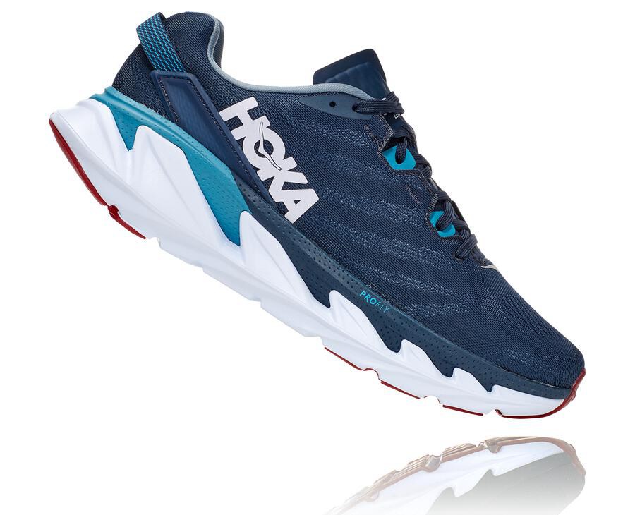 Hoka Australia One One Elevon 2 - Mens Running Shoes Navy/White - YKOHU-0721